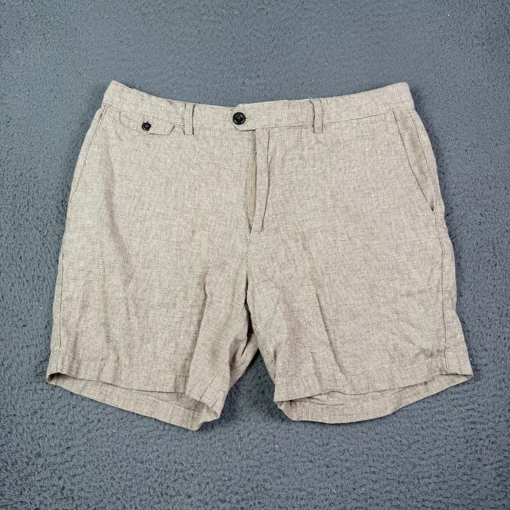Banana Republic Shorts Mens 36 Tan Linen Blend Deck 7
